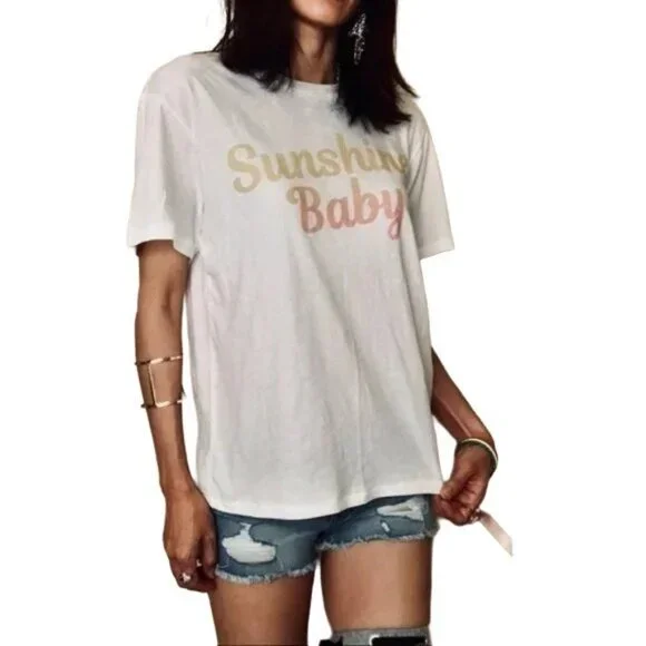 Wildfox 🌞 Sunshine Baby White Crewneck T-shirt - Picture 3 of 5